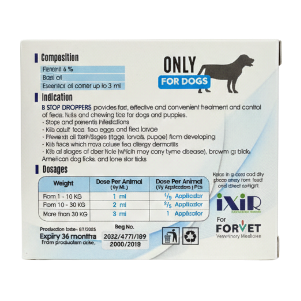 VetriScience Felix flea and tick treatment packaging for dogs on a white background