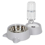 Pet water bottle and bowl set on a white background