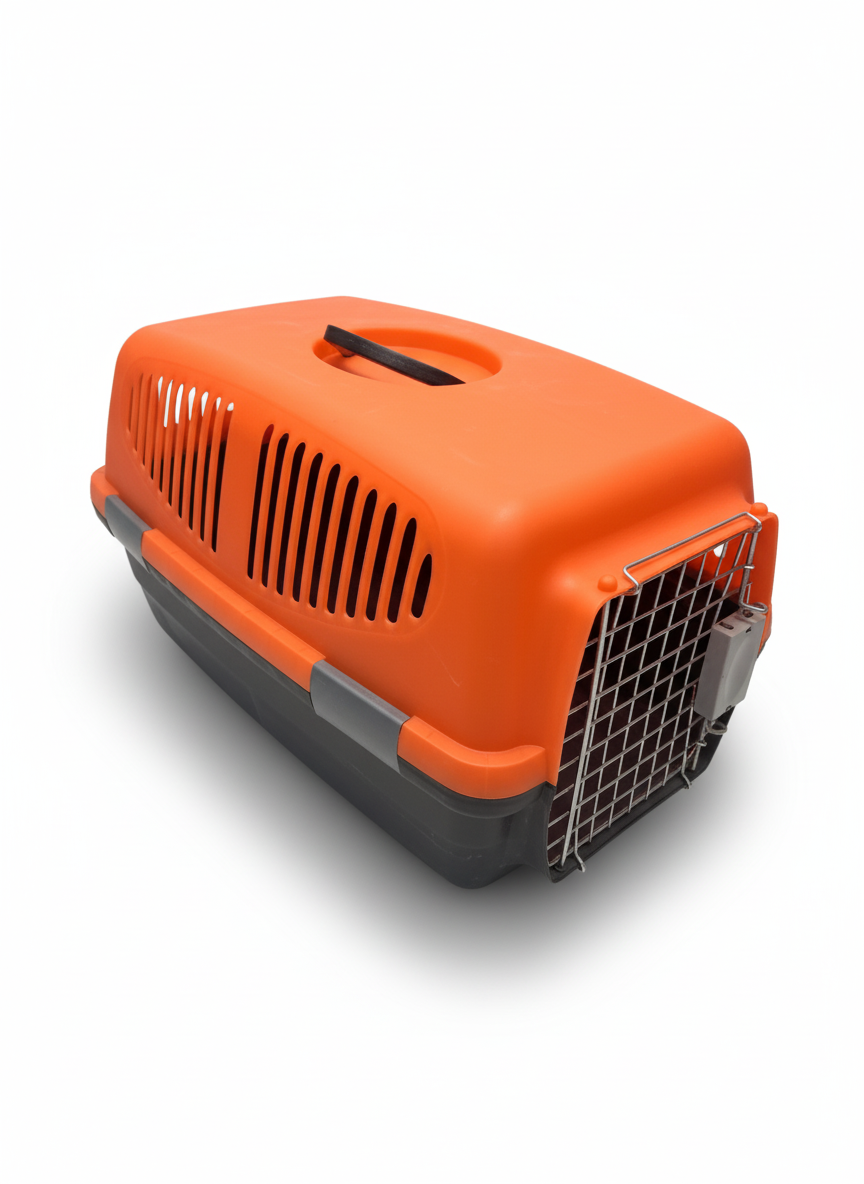Travel Pet Box with Clips 51*23Cm Orange.