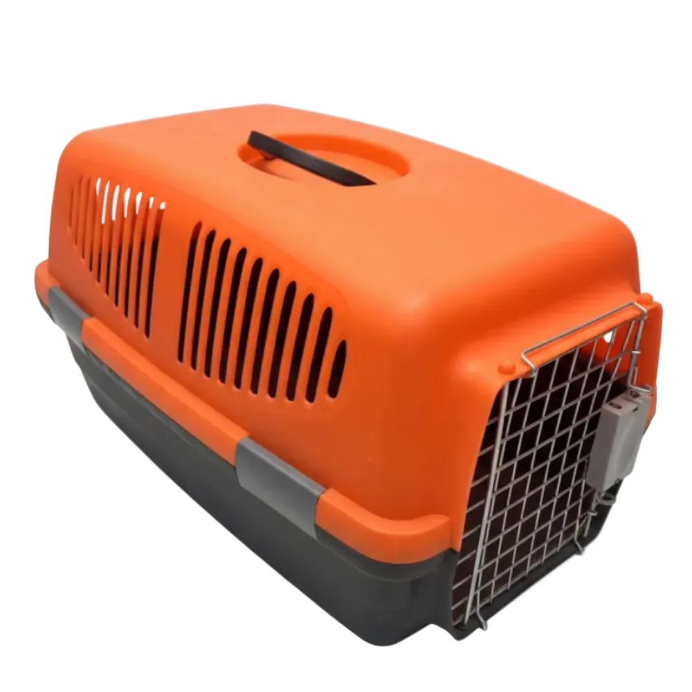 Travel Pet Box with Clips 51*23Cm Orange.