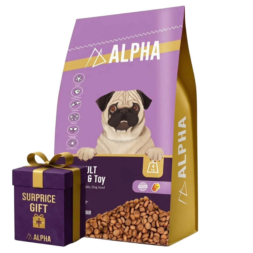 Alpha Dry Food Small adult With Poultry 4 kg + Surprise Gift