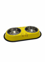 Stainless Steel Double Small Dog and Cat Food Bowl 30CM