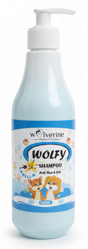 WOLFY SHAMPOO VANILLAANTI FLEA / TICK 500 ML