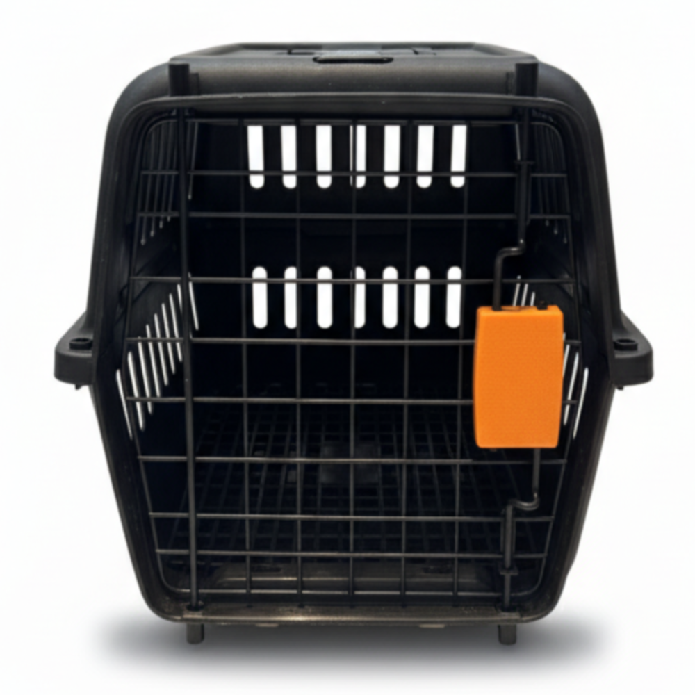 Naomi Pet Crate Black - With Bowl and Plastic Pad 45.5*31*30.5cm.