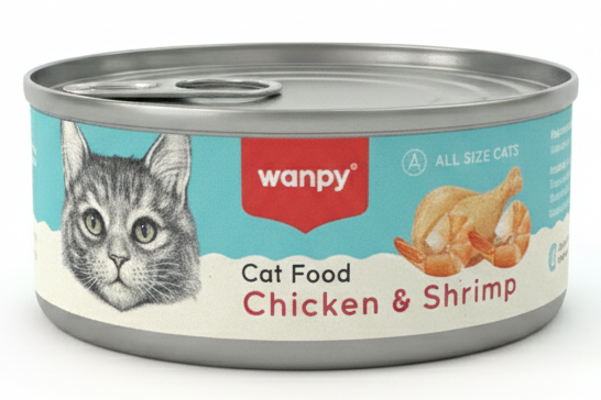 Wanpy Can Chicken & Shrimp wet cat food 95g
