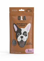 Ola Natural Chicken & Sweet Potato Dog Treats 7 Twisty Sticks 100g.