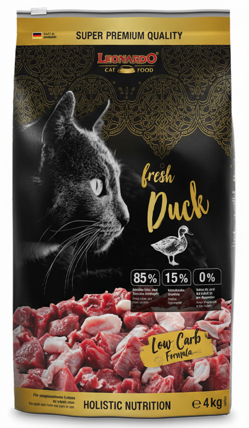 Leonardo GF and holistic Dry Food For adult Cats With fresh Duck 4 Kg.