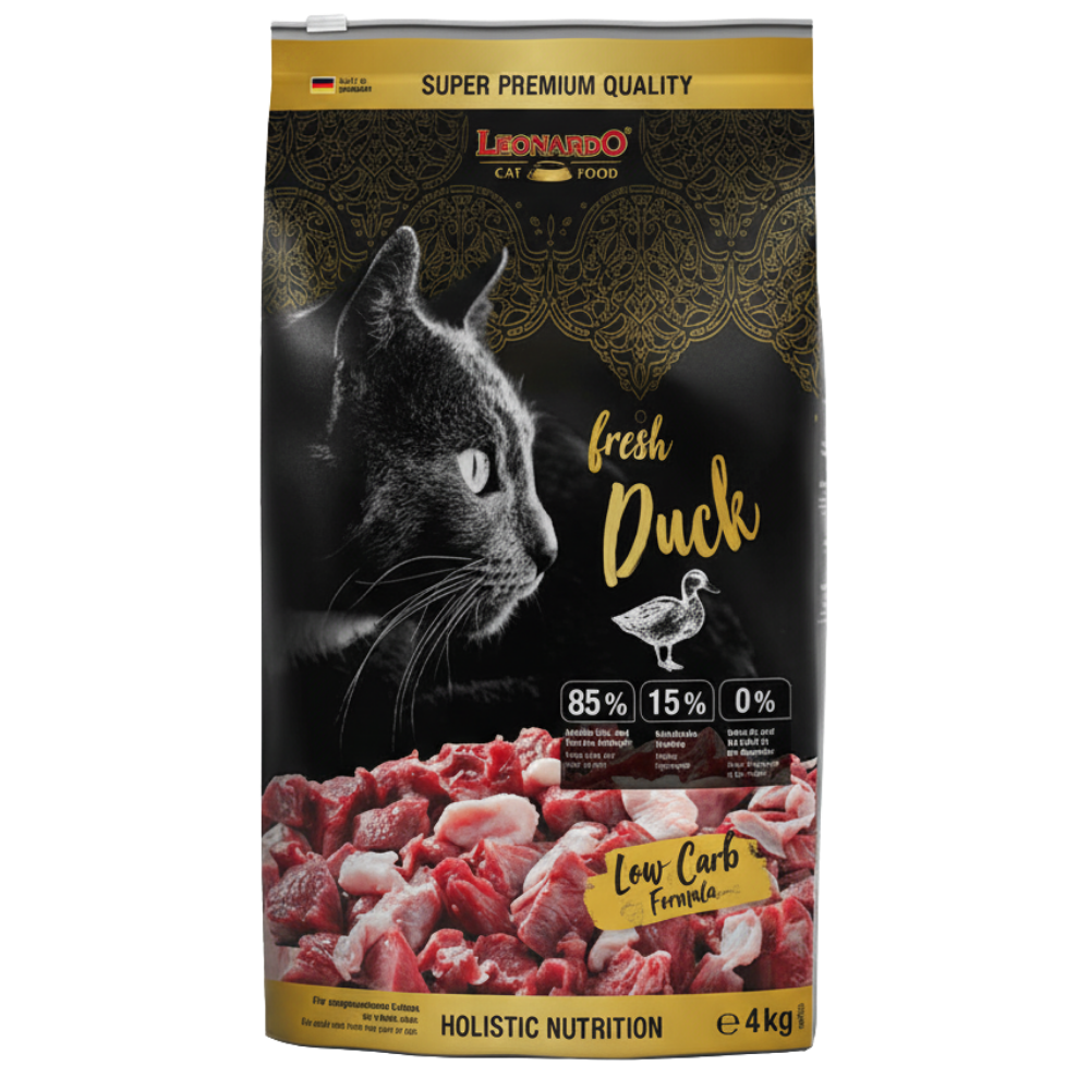 Leonardo GF and holistic Dry Food For adult Cats With fresh Duck 4 Kg.