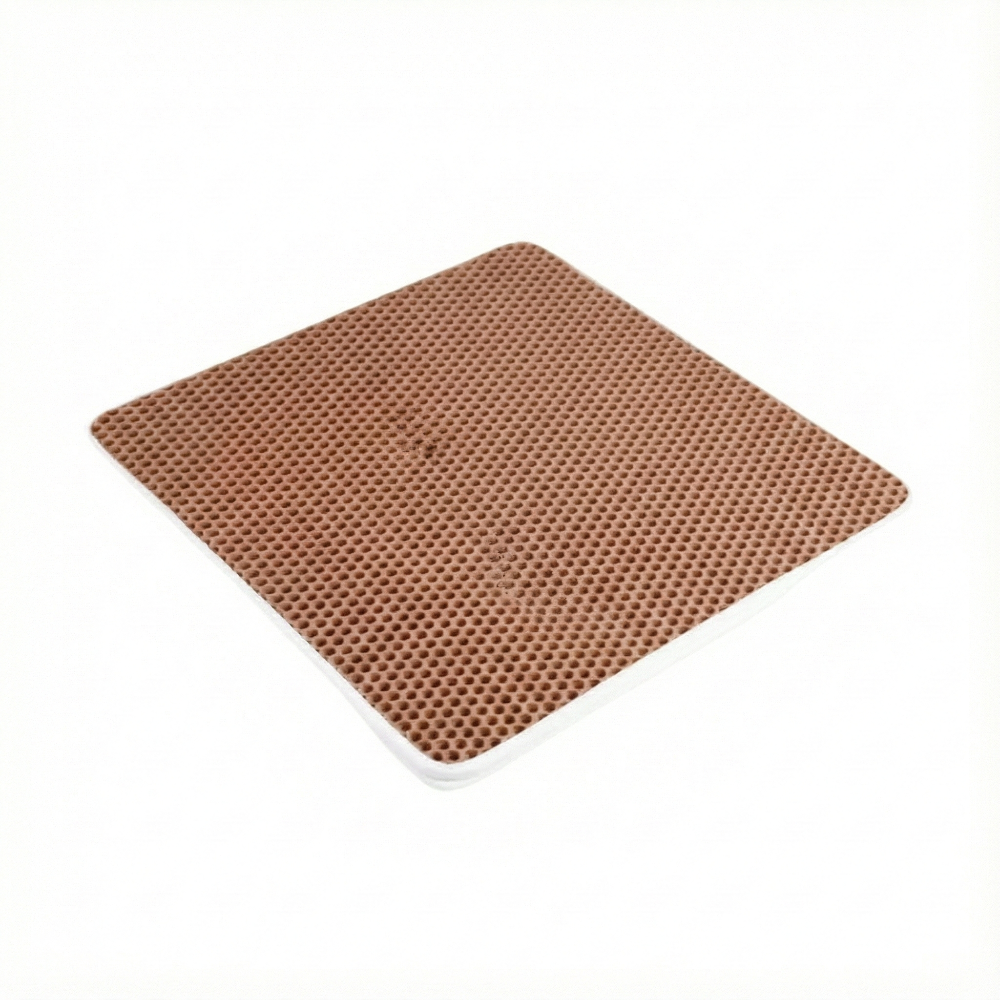 Brown textured mat on a white background
