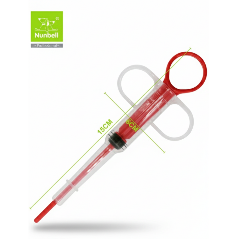 Red and white tool with measurement markings on a white background, featuring the Nunbell brand logo.