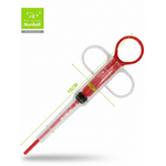 Red and white tool with measurement markings on a white background, featuring the Nunbell brand logo.