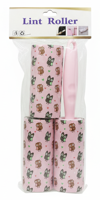 Lint Roller Set with 2 Decorative Refills.