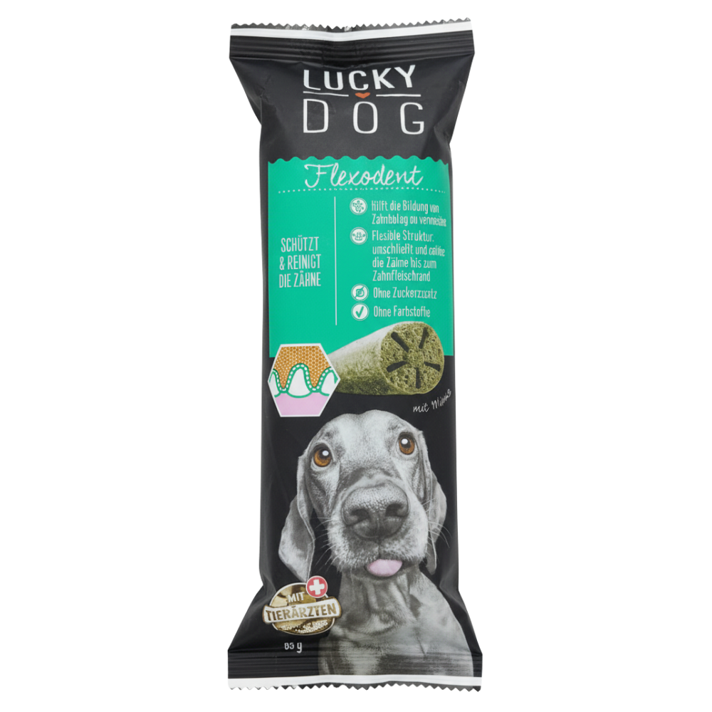 Lucky Dog Dental Snack Flexodent Mint For Adult Dogs 85g.