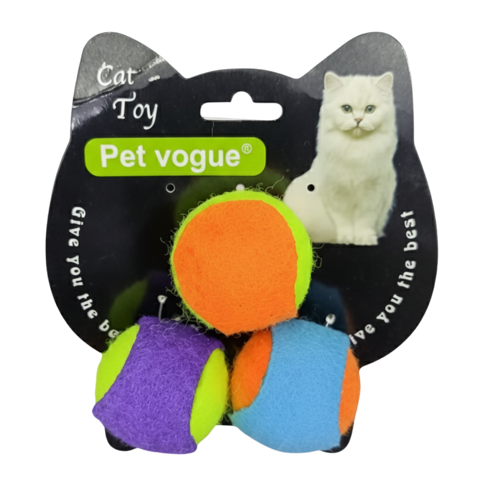 CAT TOY 3 BALLS TENNIS S.