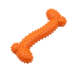 Orange textured dog toy on a white background