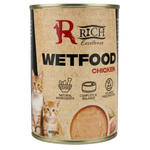 Can of Rich Excellence Wetfood Chicken for cats on a white background