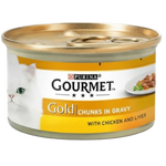 GOURMET PURINA GOLD WITH CHICKEN and LIVER 85 GR.