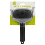 Pet slicker brush on a white background with packaging