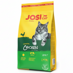 Bag of Josi Cat chicken cat food on a white background