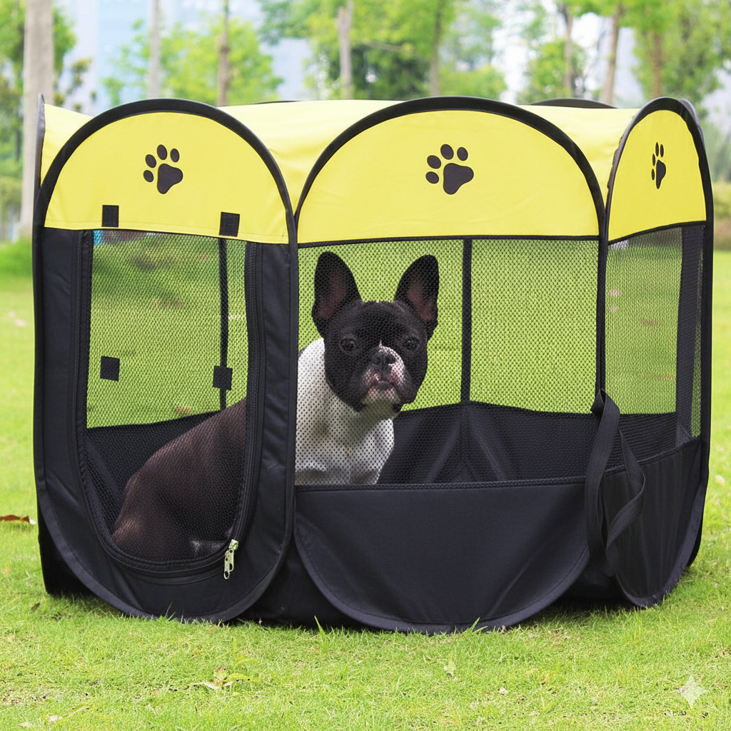 Pet Tent for Cats and Small Dogs yellow Small 73x73x43 cm.