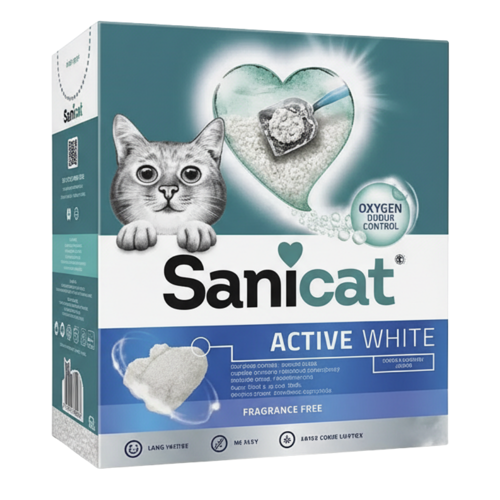 Sanicat Active White Ultra Clumping Cat Litter 10 L (Box)
