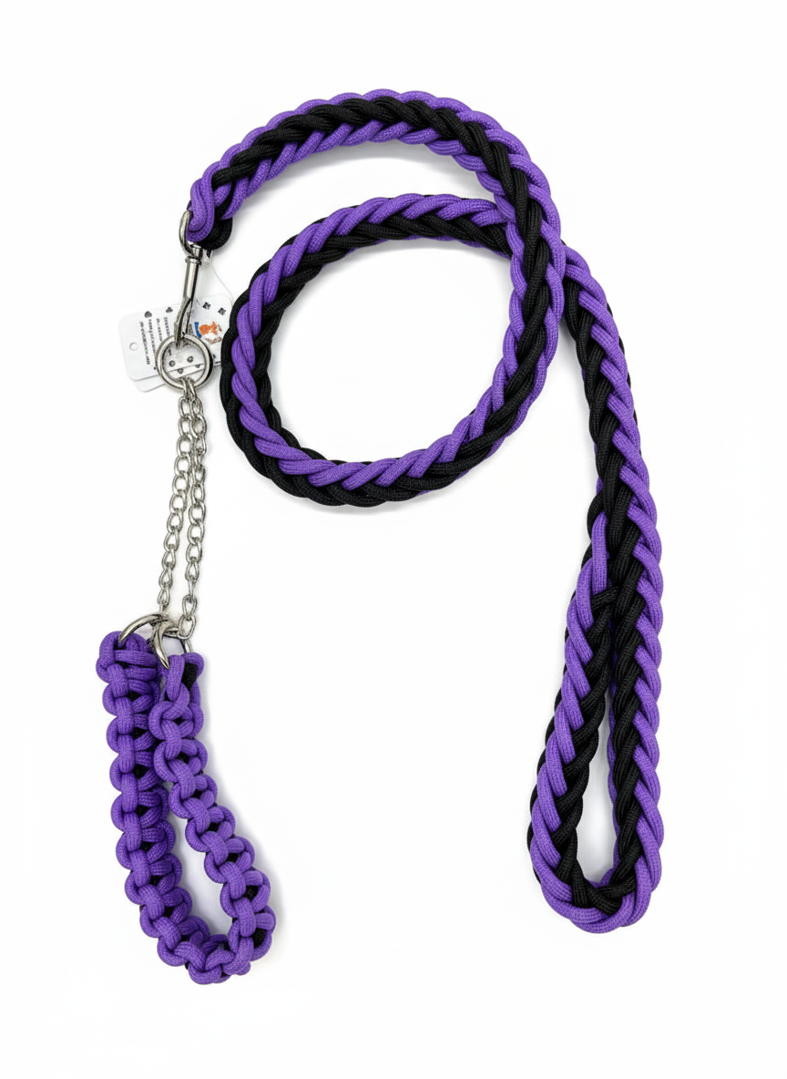 MouSsa Nylon Pet Collars Dog Rope Leash M/L.