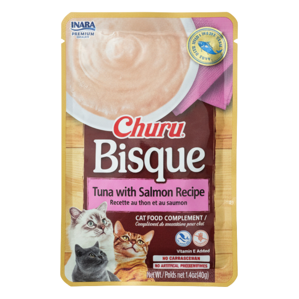 Churu Bisque tuna with salmon recipe for cats 40g.