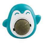 Teal shark-shaped device with a circular component on a white background