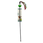 Cat toy with a hanging ball and wand on a white background