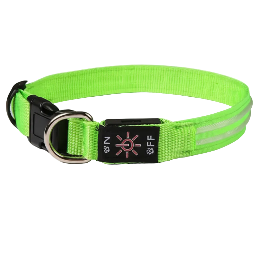 GERMPLASM DOG LED COLLAR SMALL GREEN.