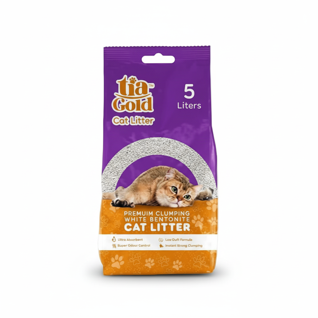 TIA GOLG CAT LITTER CLUMPING LAVENDER 5 L.