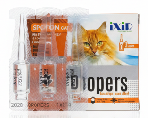 Cat litter packaging with a cat on the label against a white background