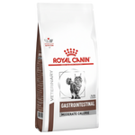 Royal Canin Veterinary Gastrointestinal Moderate Calorie cat food bag on a white background