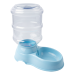 Pet water bottle and feeder set on a white background
