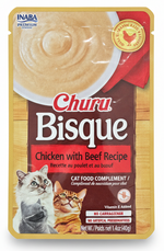 Churu Bisque chicken with beef recipe for cats 40g.
