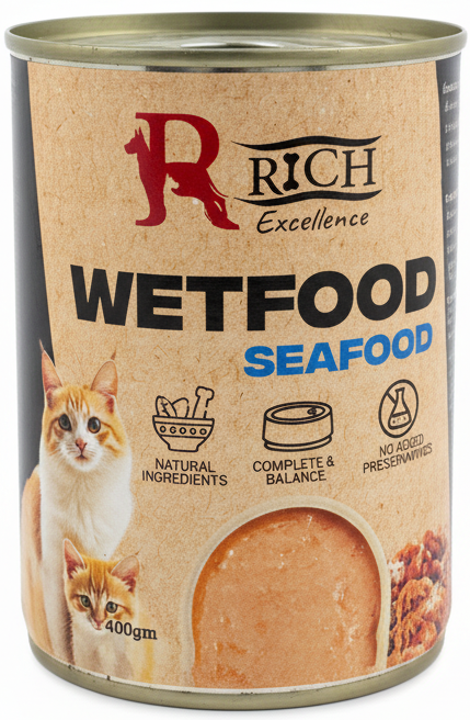 Rich Excellence Cat Wet Food SeaFood Can 400g