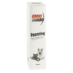 Box of Omni Guard Foaming Waterless Shampoo for pets with images of a dog and cat.