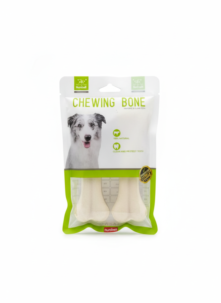 Nunbell Chewing Bone Dog Treat 2 Bone Medium.