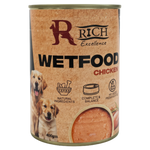 Can of Rich Excellence Wetfood with chicken on a white background