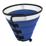 INKZOO Dog Cone Collar for After Surgery Soft Pet Recovery Blue size L.