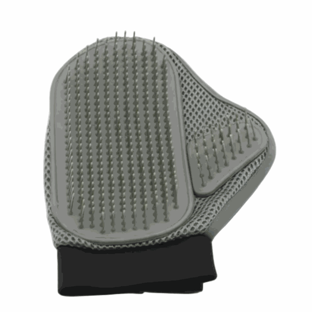 Pet Grooming Glove - Efficient Dog & Cat Hair Removal Brush with Massage Tips.