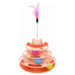 Cat Toys - Cat Roller - 4 Layers - Balls and Feather Wand.