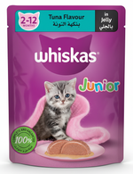 Whiskas Cat Food With Junior 2-12 Months Tuna Flavour in Jelly 80GR.