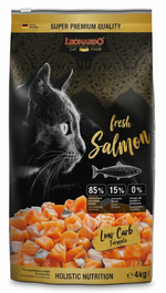 Leonardo GF and holistic Dry Food For adult Cats With fresh salmon 4 Kg.