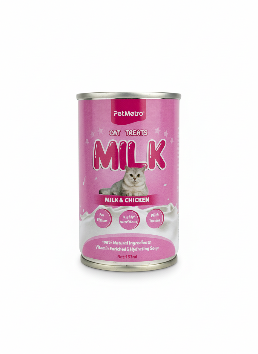Petmetro Milk + Chicken For Kitten Can 155Ml.