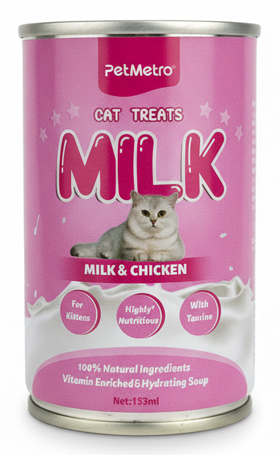 Petmetro Milk + Chicken For Kitten Can 155Ml.