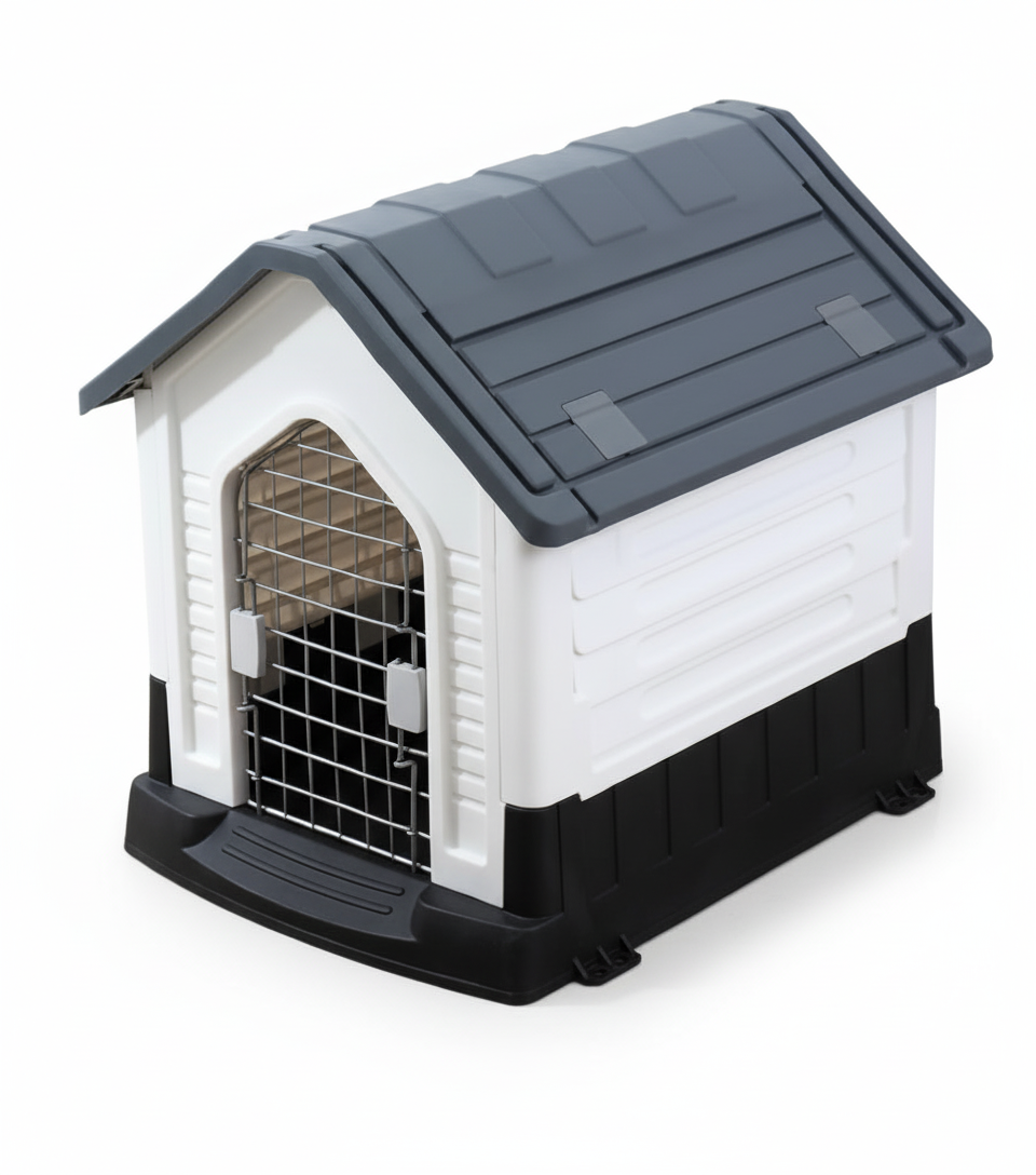House Plastic With Metal Door for Medium Dog.