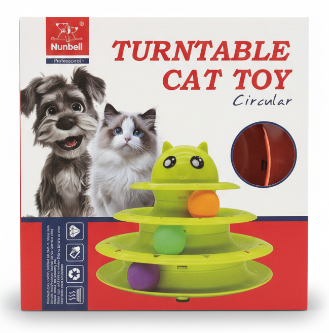 Nunbell Turn Table Cat Toy Circular 3 Floor