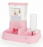 Automatic feeding and drinking fountain.