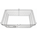 Black wire mesh enclosure on a white background